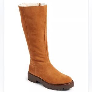 NWOB‎ Caslon | Mimmo Water Resistant Brown Russet Tall Leather Boots 7.5